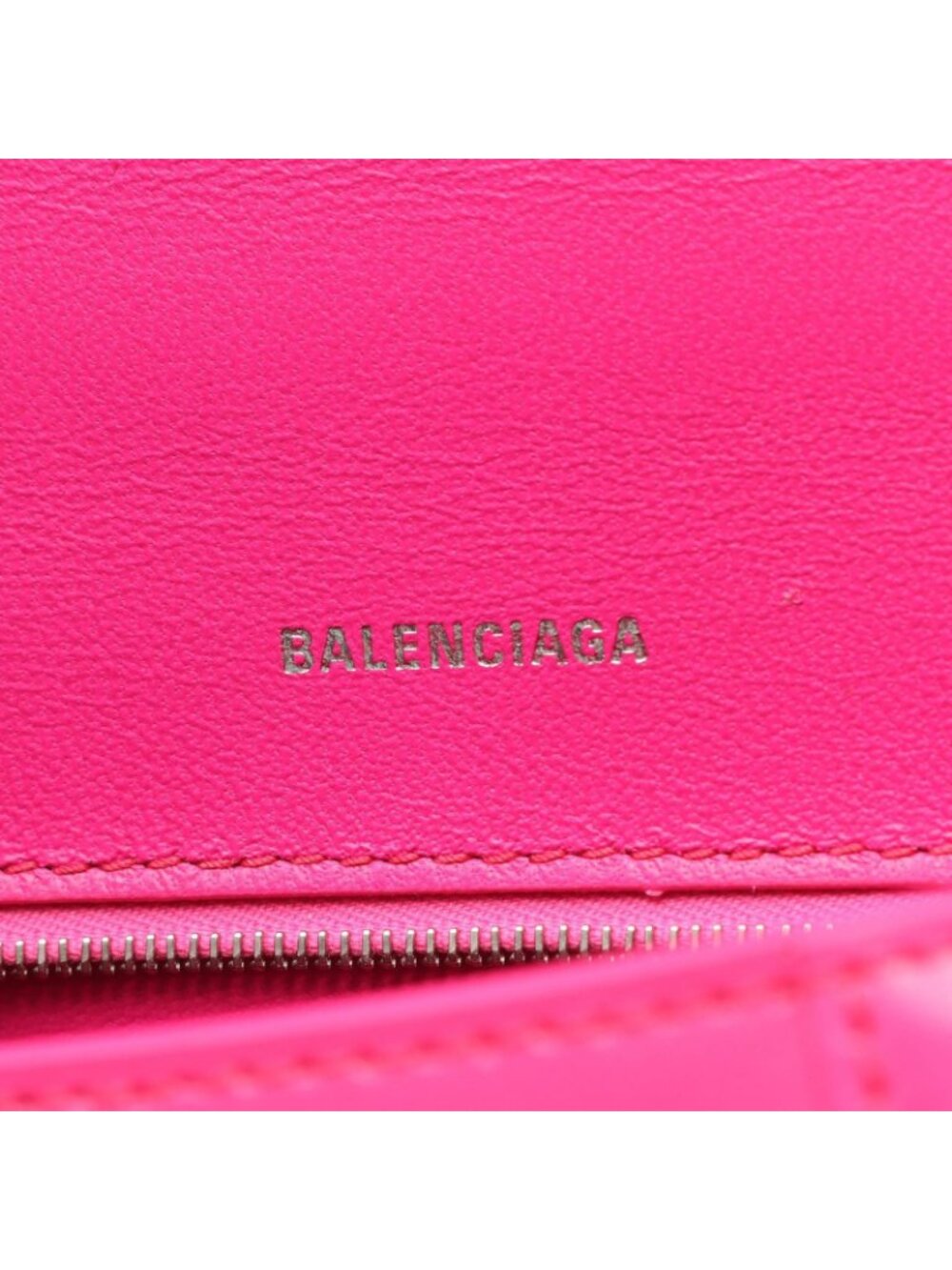 Balenciaga Handbag Hourglass Small 2-Way Fuchsia Pink Leather - Picture 4 of 14